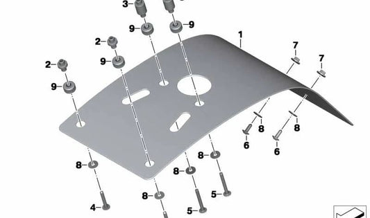 Casquillo delantero OEM 46628551555 para BMW Motorrad R nineT (K21). Original BMW Motorrad.