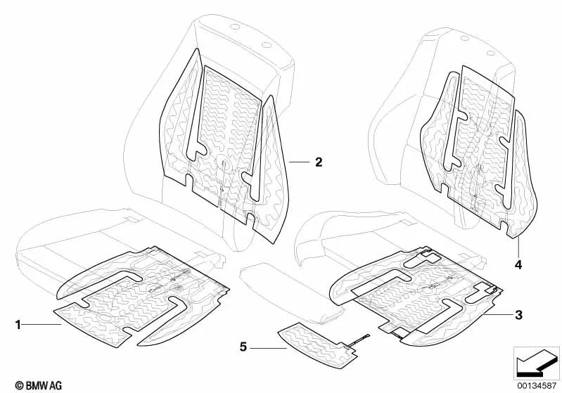 Élément de chauffage de support de base pour BMW E84 (OEM 52102152424). BMW d'origine.