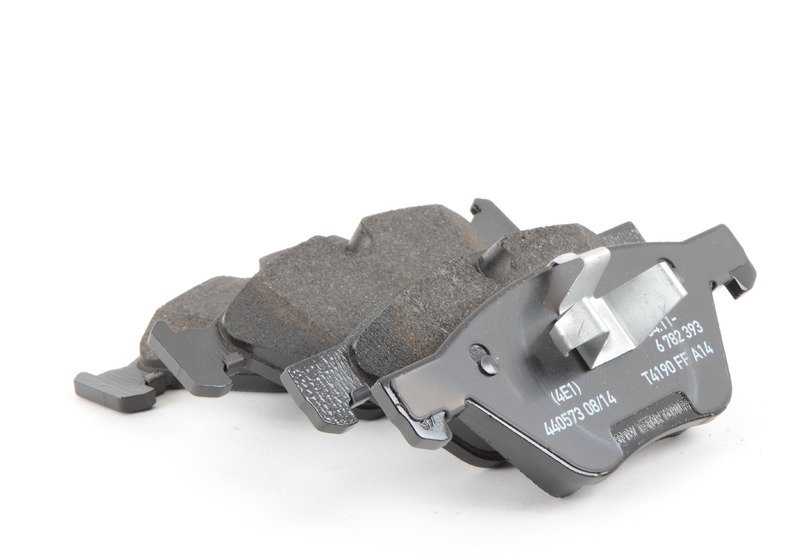 Juego de pastillas de freno con sensor OEM 34112288856 para BMW E81, E82, E87, E88, E90, E91, E92, E93. Original BMW.