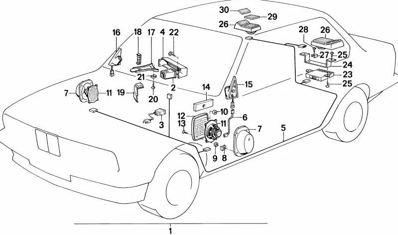 Guía deslizante OEM 65111368790 para BMW E28 (5 Series). Pieza original BMW.