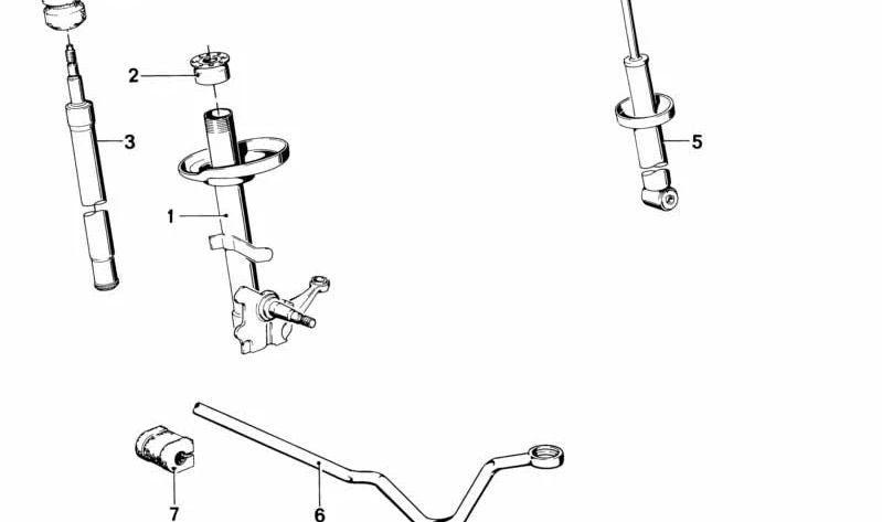 OEM de amortecedor de choque frontal 31331117662 para BMW E21, E12, E24, E23. BMW original.