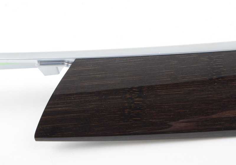 Decorative Bamboo molding for left front door OEM 51417137181 for BMW X5 E70, E70N. Dark finish. Original BMW.