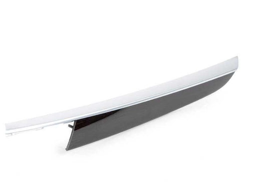 Moldura decorativa de bambú para puerta delantera izquierda OEM 51417137181 para BMW X5 E70, E70N. Acabado oscuro. Original BMW.