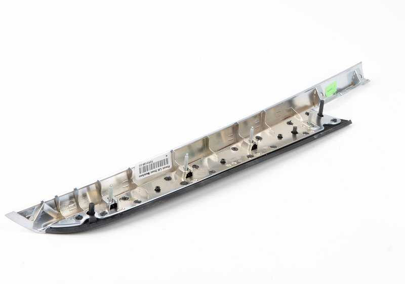 Decorative Bamboo molding for left front door OEM 51417137181 for BMW X5 E70, E70N. Dark finish. Original BMW.