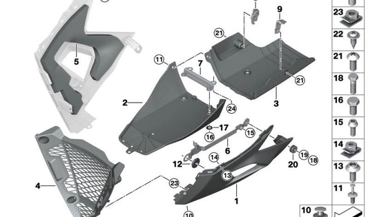 Tornillo Allen embridado OEM 11448562863 para motos BMW G 310 R, G 310 GS, G 310 RR. Original BMW Motorrad.