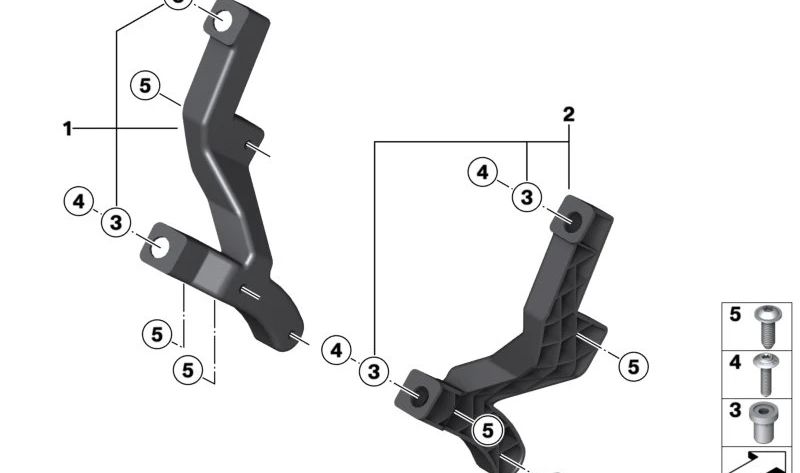 Soporte altavoz derecho OEM 65137728052 para motos BMW K 1600 GT, K 1600 GTL, K 1600 Bagger... y más. Original BMW Motorrad.