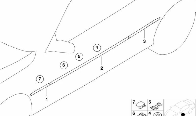 Clip de sujeción OEM 51137893437 para BMW E46. Pieza original BMW. Ideal para fijación de molduras o rejillas exteriores.
