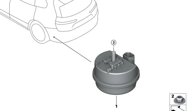 Sirena de alarma con sensor de inclinación OEM 65755A59D24 para BMW iX (I20). Original BMW.
