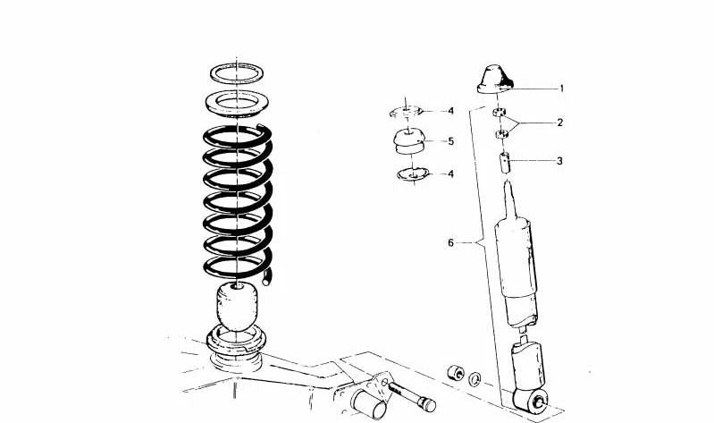 Amortiguador trasero OEM 33521114383 para BMW E23, E24, E28, E32, E34, E9, E3, E12. Compatible con múltiples modelos clásicos. Original BMW.