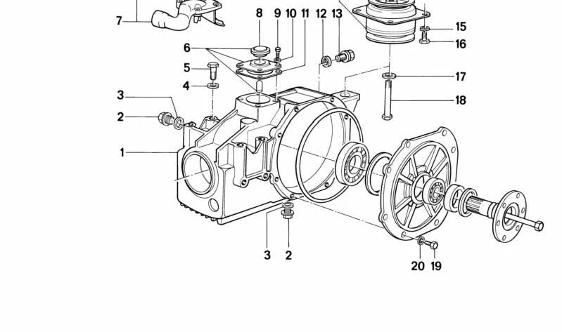 Junta de diferencial sin amianto OEM 33113404142 para BMW E12, E24. Original BMW.