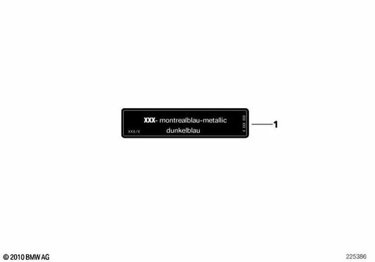 Indicative plate OEM 71212122121 for BMW 5 Series E34 M5. Genuine BMW.