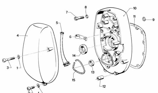 Tampa de distribuição OEM 11141263265 para BMW E12, E21, E23, E24, E28, E30. BMW original.