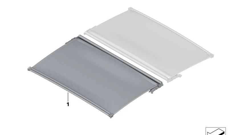 OEM 54108079086 Rolo de teto panorâmico para BMW G16 (Grand Coupé da Série 8). BMW original de cor antracite.