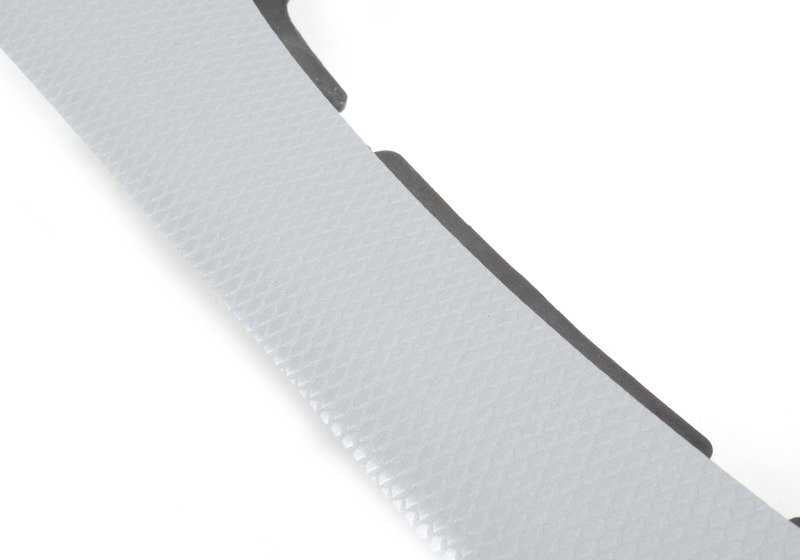 Moldura consola central aluminio OEM 51167898999 para BMW E90, E91, E92. Color plata glaciar (glaciersilber). Original BMW.