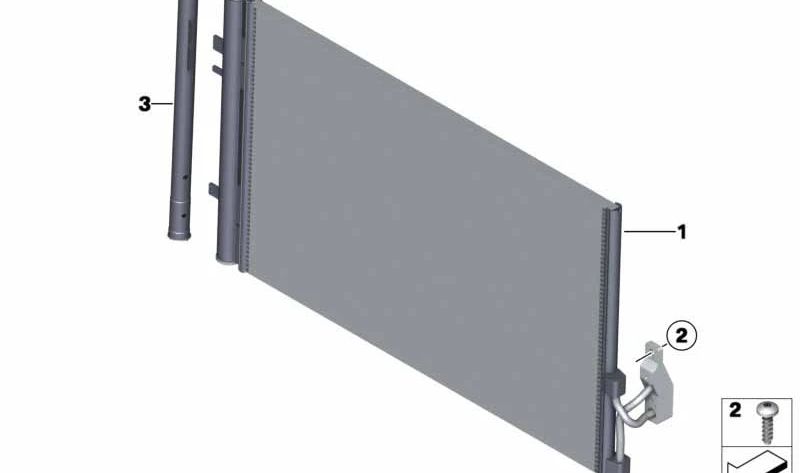 OEM air conditioning condenser 64539216144 for BMW F25 (x3). Original BMW replacement.