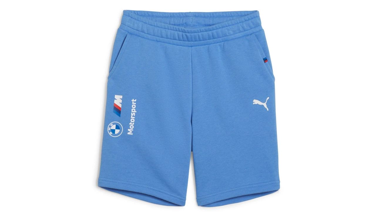 Pantalón infantil BMW M Motorsport azul claro con logos BMW y Puma, talla 140. Ideal para niños fans de BMW Motorsport. Original BMW.