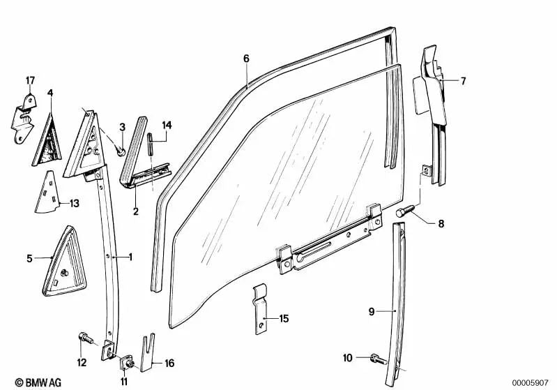 Faldón angular derecho OEM 51321917316 para BMW Serie 7 E23 (728i, 728iS). Original BMW.