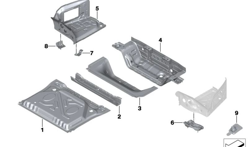 Bandeja protectora de maletero OEM 41125A37989 para BMW Serie 5 {G60, G61, G68} y Serie 7 {G70}. Original BMW.