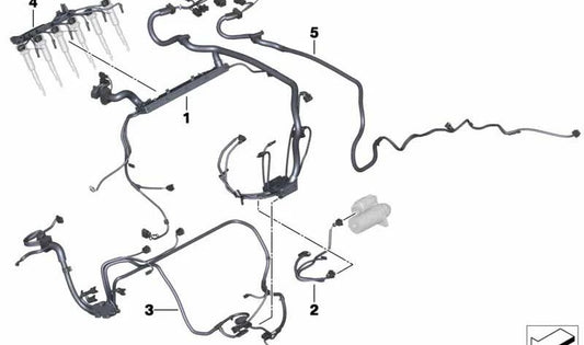 Cable sensor de presión válvula dosificadora OEM 12517575438 para BMW E90, E91, E92, E93, E60, E61, F10, F11, E63, E64. Original BMW.