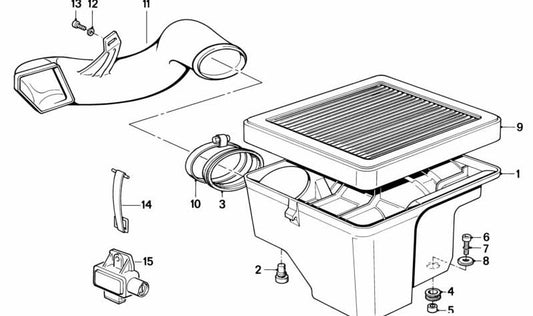 Manguito de goma OEM 13721460448 para BMW E34, E36, E38, E39, E46, X5 E53, Z3. Original BMW.