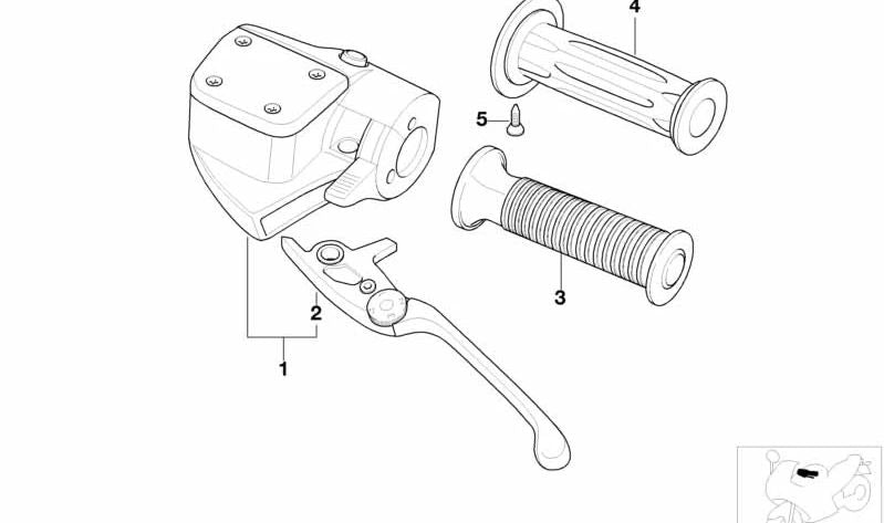 Palanca de embrague OEM 32727680807 para motos BMW K1200GT, K1300GT. Original BMW Motorrad.