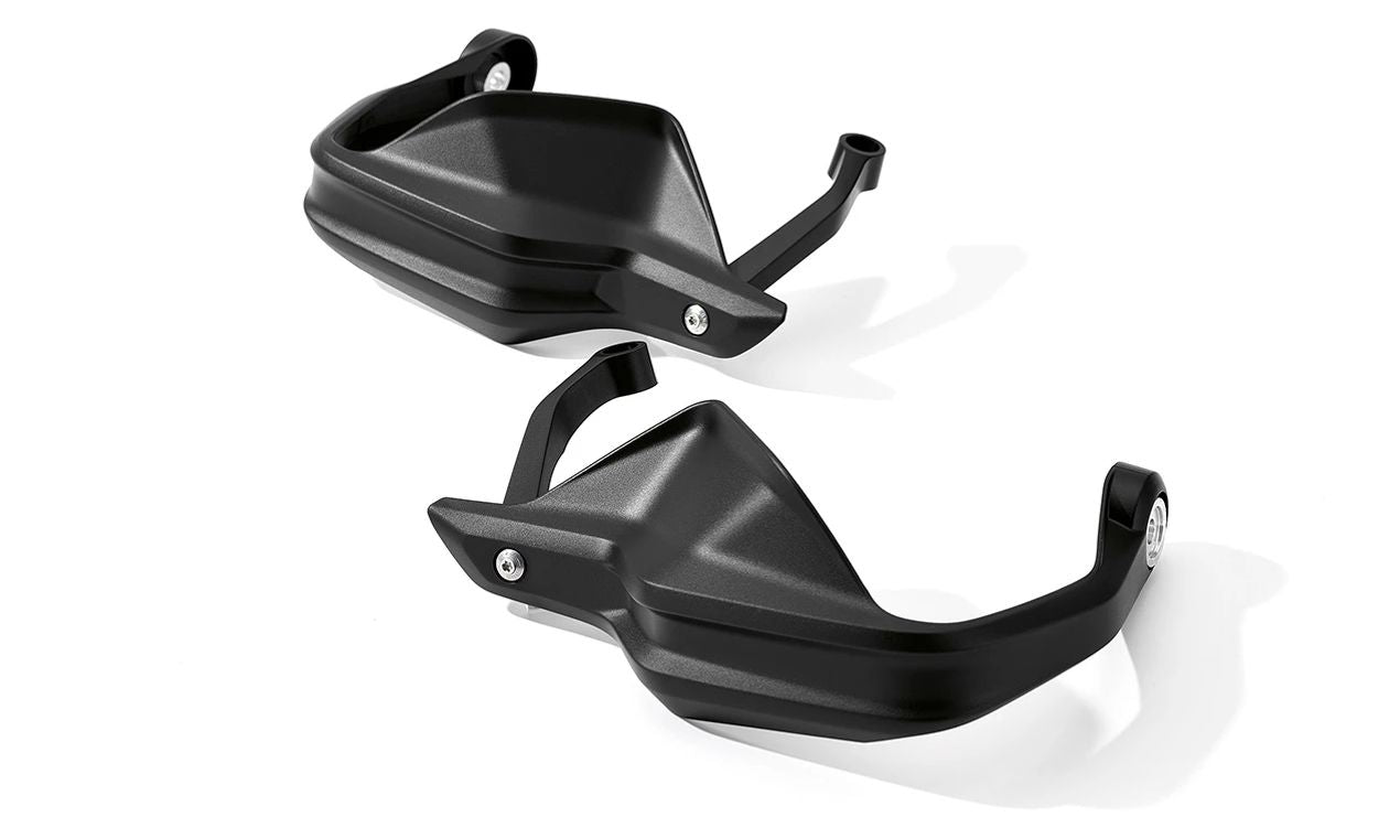 Protectores de manos OEM 77322465267 para BMW Motorrad R 1200 GS (2012-2018) y R 1250 GS (2018-2023). Protege del viento, ramas y piedras. Original BMW Motorrad.