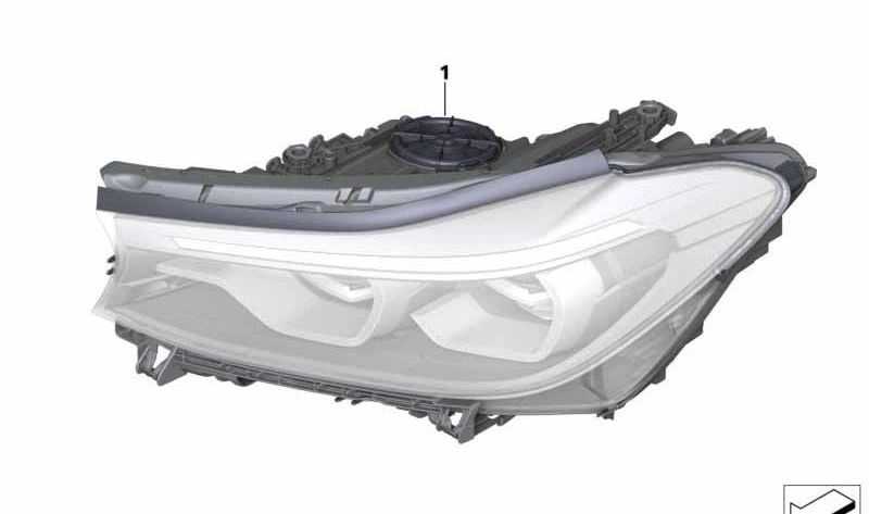 Faros LED AHL High derecho OEM 63117461886 para BMW G32. Original BMW.