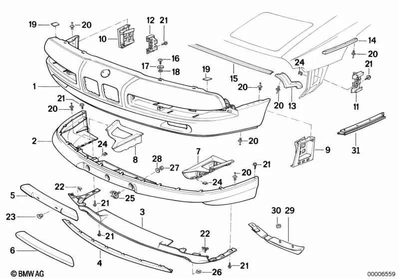 Capa para BMW E31 (OEM 51118108169). BMW original