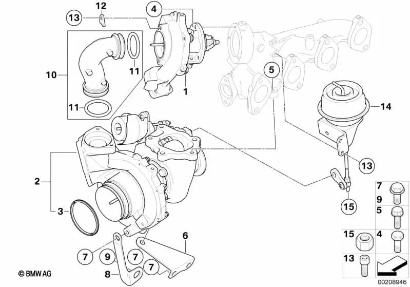 O-ring para BMW E81, E82, E87N, E88, E84 (OEM 11657804868). BMW original