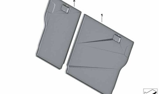 Coperchio laterale posteriore posteriore OEM 52207274605 per BMW F22, F87, F80, F32, F82. BMW originale.