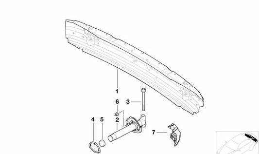 Support arrière OEM 51128172388 pour BMW E36, E46, E90, E91, E92, E93, F30, F31, F32, F33, F34, F36, G20, G21, F10, F11, G30, G31, X1, X3, X5, X6. BMW d'origine.