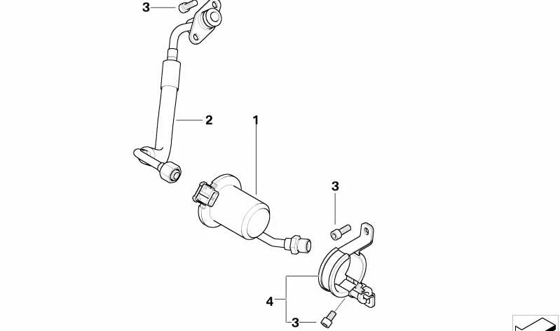Válvula de ventilación del depósito OEM 13907514318 para BMW E46. Recambio original BMW.