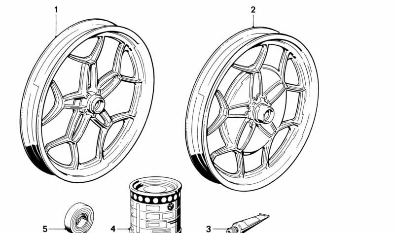 Llanta trasera de aleación color plata OEM 36311242836 para BMW Motorrad R248. Original BMW.