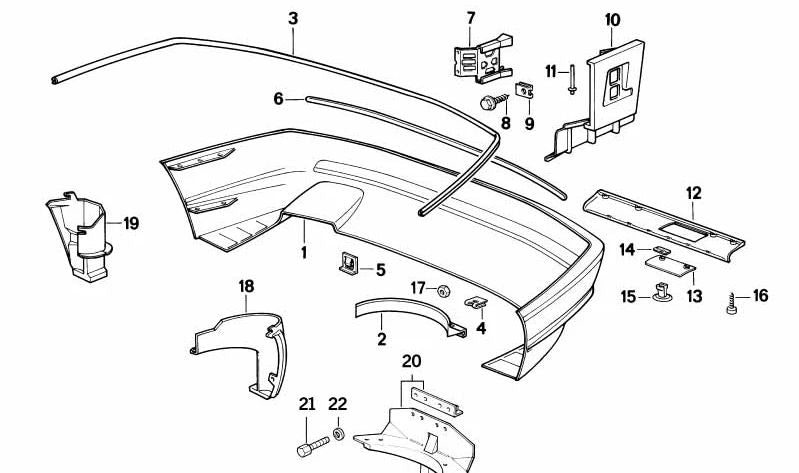 Cubierta embellecedora OEM 51128108173 para BMW E31. Original BMW.