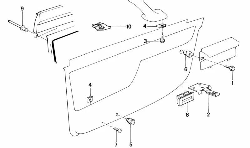 OEM 5141190891 NUT für BMW 7 E32 (730i -Modelle, 730il mit M30 und M60 -Motor). Kompatibel mit manuellen und automatischen Versionen. Original BMW.