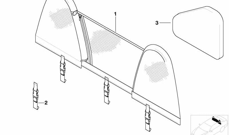 Original BMW windshield OEM 54617030791 for BMW Z8 (E52).