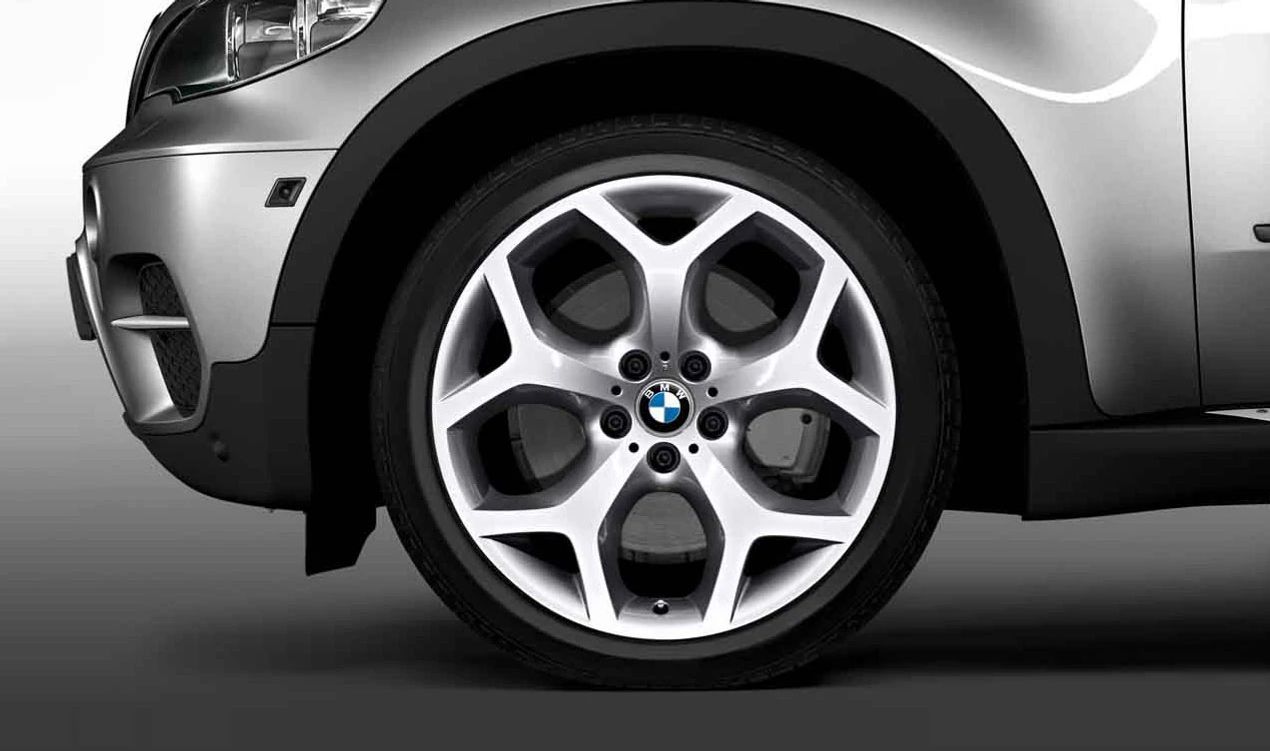 Llantas de aleación diseño Y-Spoke 214 OEM 36116772249 para BMW X5 E70, E70N y BMW X6 E71, E72. Medida 10x20 ET40. Acabado en color plata reflex. Original BMW.