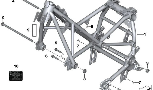 Adhesive label "noise instruction" Ece Oem 71229457156 for bmw R 1200 RT (K52) and R 1250 RT motorcycles (K52). Original BMW Motorrad.