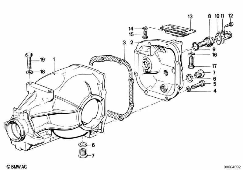 Diferencial trasero OEM 33111208354 para BMW Serie 5 E28, Serie 6 E24... y más. Original BMW.