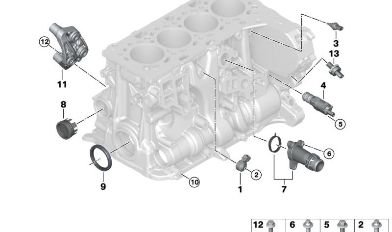 Placa adaptadora OEM 11118611106 para BMW F52, F45, F49. Original BMW.