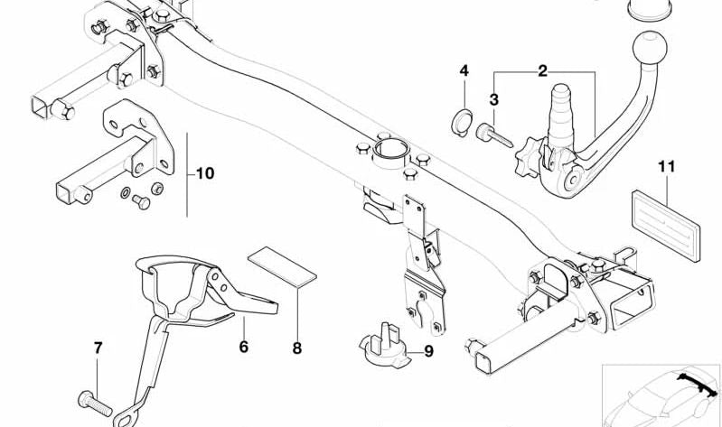 OEM closing plug 71606751035 for BMW E53, E71, E72. Original BMW.