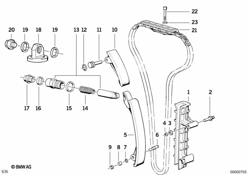 BMW Membrane 5 E28 E28, E34, série 6 E24, 7 E23 Series (OEM 11311308309). BMW d'origine.