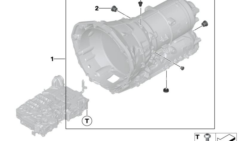 Peças pequenas para caixa de engrenagens automáticas OEM 24145A13244 para BMW F20 116D, 116i {todos os modelos compatíveis}. BMW original.