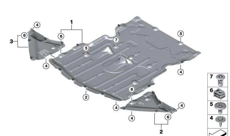 Cubierta del compartimento motor OEM 51757328604 para BMW i8 {I12, I15} compatible con modelos fabricados entre 2014 y 2020. Original BMW.