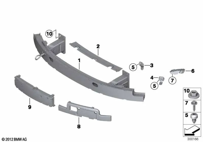 Front right shock absorber for BMW E63N, E64N (OEM 51117185492). Original BMW