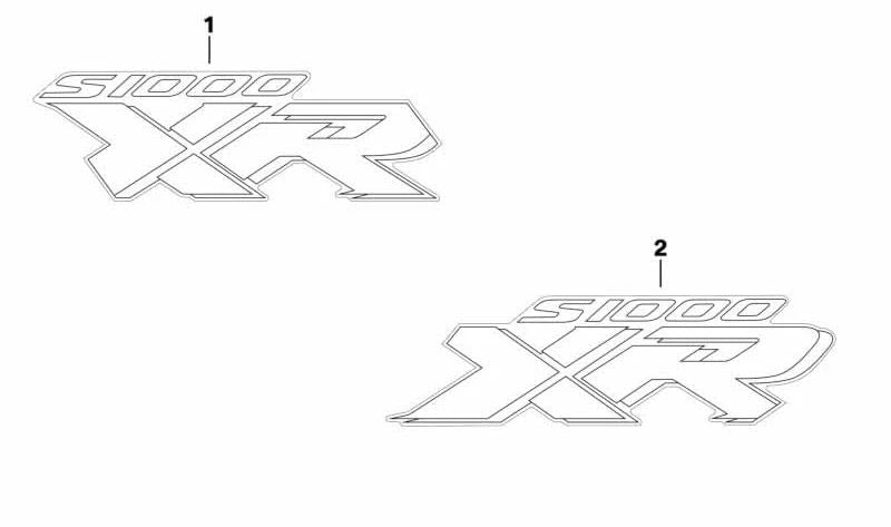 Inscripción 'S1000XR' derecha OEM 51148556716 para BMW S 1000 XR (K49). Original BMW Motorrad.
