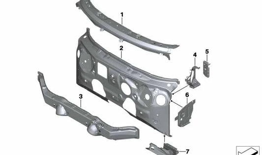 Columna interior derecha OEM 41007387016 para MINI F56, F55, Clubman F54, Countryman F60... y más. Original MINI.