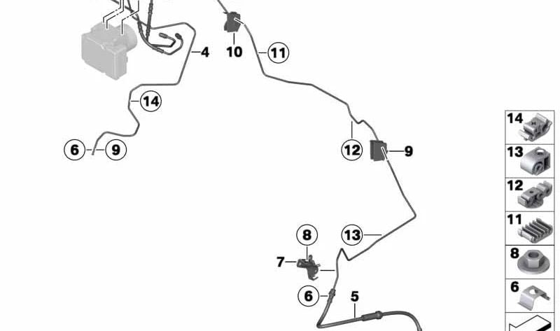 OEM -Bremsfahrerunterstützung 34306767384 für BMW E81, E82, E87, E87N, E88, E90, E90N, E91, E91N, E92, E92N, E93, E93N, E84, F25, F26. Original BMW.