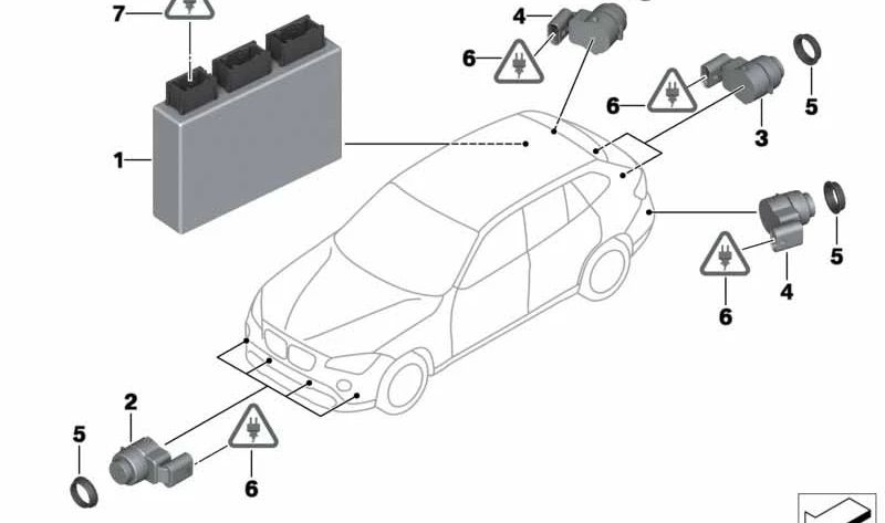 Module de contrôle PDC (capteurs de stationnement) OEM 66209252638 pour BMW E81, E82, E87, E88, E90, E91, E92, E93, E84, E89. BMW d'origine.
