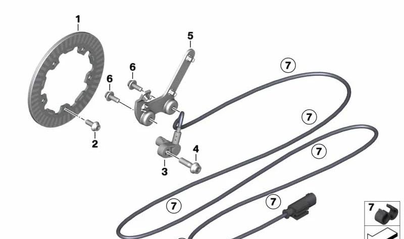 Anillo sensor delantero OEM 34528553968 para motos BMW CE 02, G 310 RR, G 310 GS, G 310 R... y más. Original BMW Motorrad.